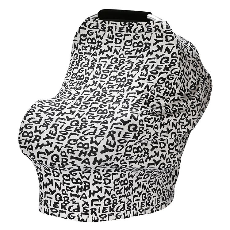 Alphabet Letters Infant Carseat Canopy Covers For Babies