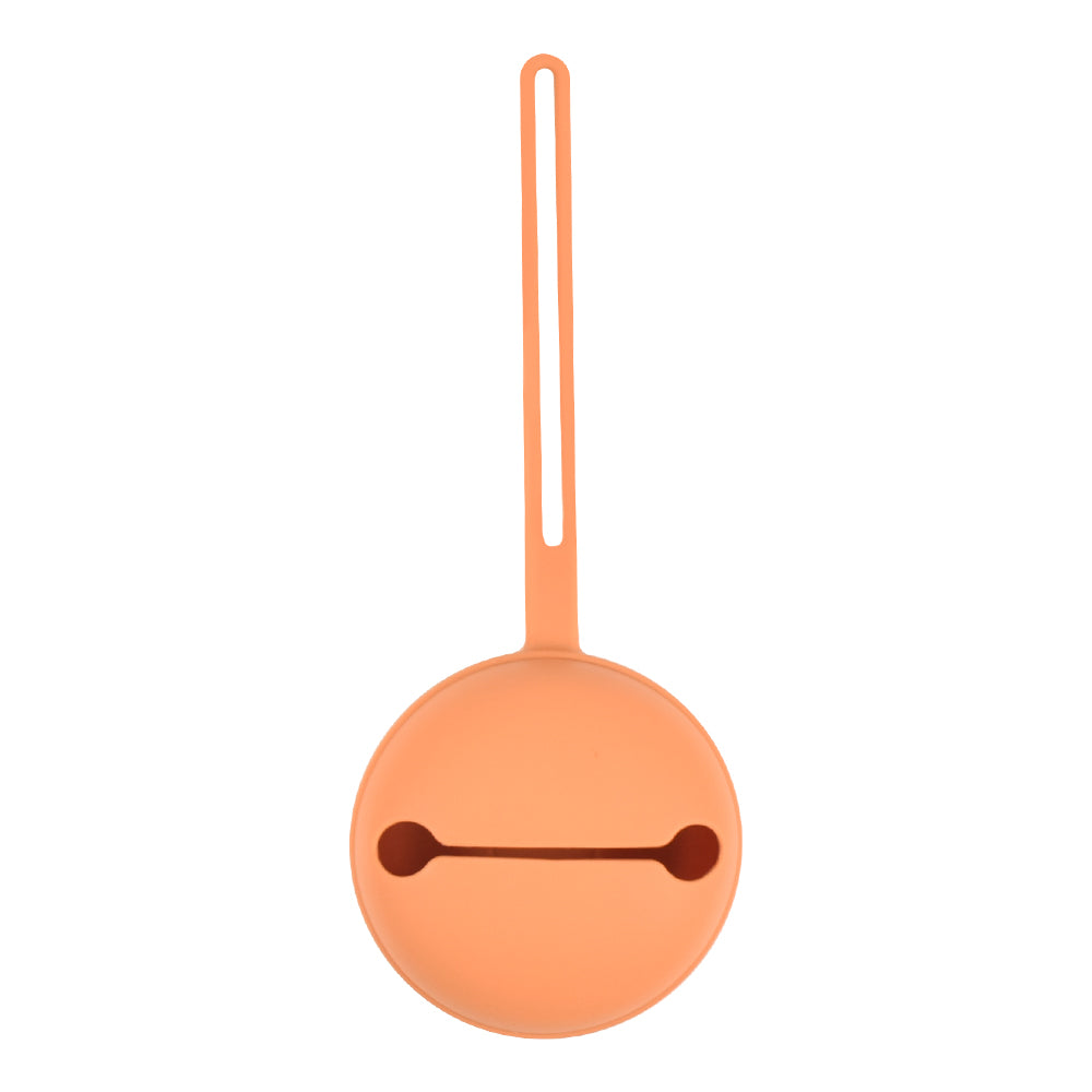 Pumpkin Orange Silicone Pacifier Holder Case