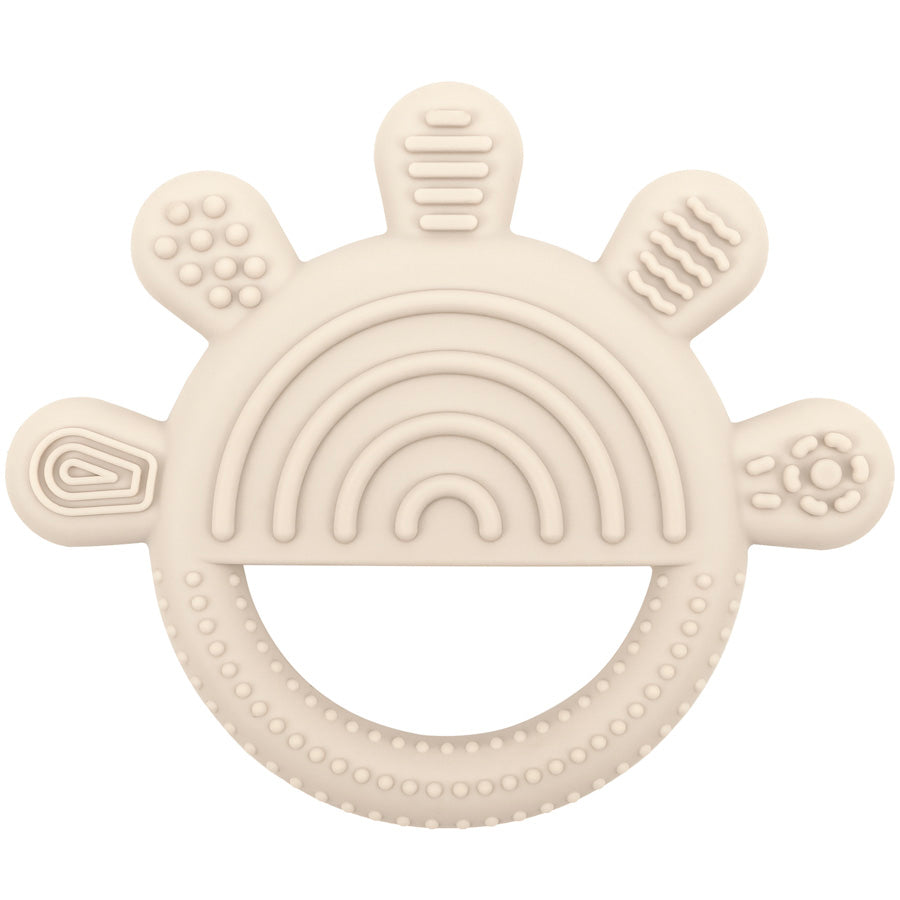 Cream Colored Heavy Duty Teething Ring For Babies