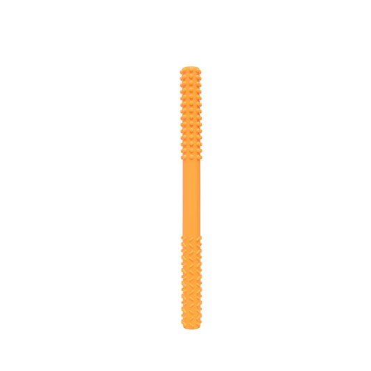 Orange Molar Teething Tubes Straws For Babies With Two Different Textures To Help Soothe Gums
