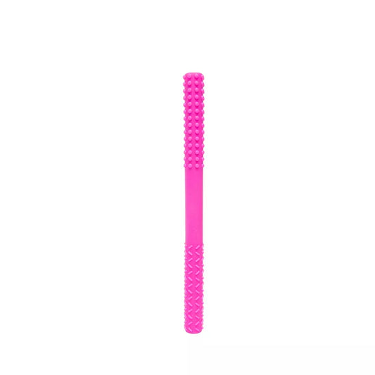 Pink Molar Teething Tubes Straws For Babies Girls With Two Different Textures To Help Soothe Gums