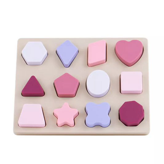 Pink Montessori Shapes Puzzle For Girls