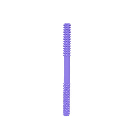Purple Molar Teething Straws Tubes For Babies With Two Different Textures To Help Soothe Gums