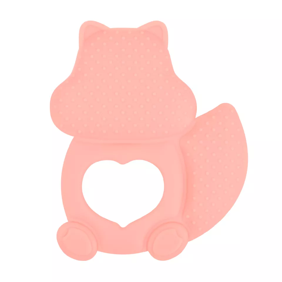 Salmon Color Squirrel Teether For Babies